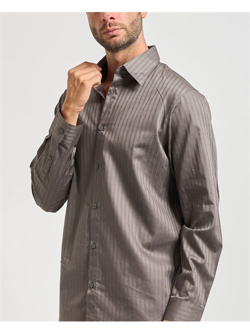 Men's Armani Exchange jacquard cotton shirt ARMANI EXCHANGE | XM001868-AF18836F8041